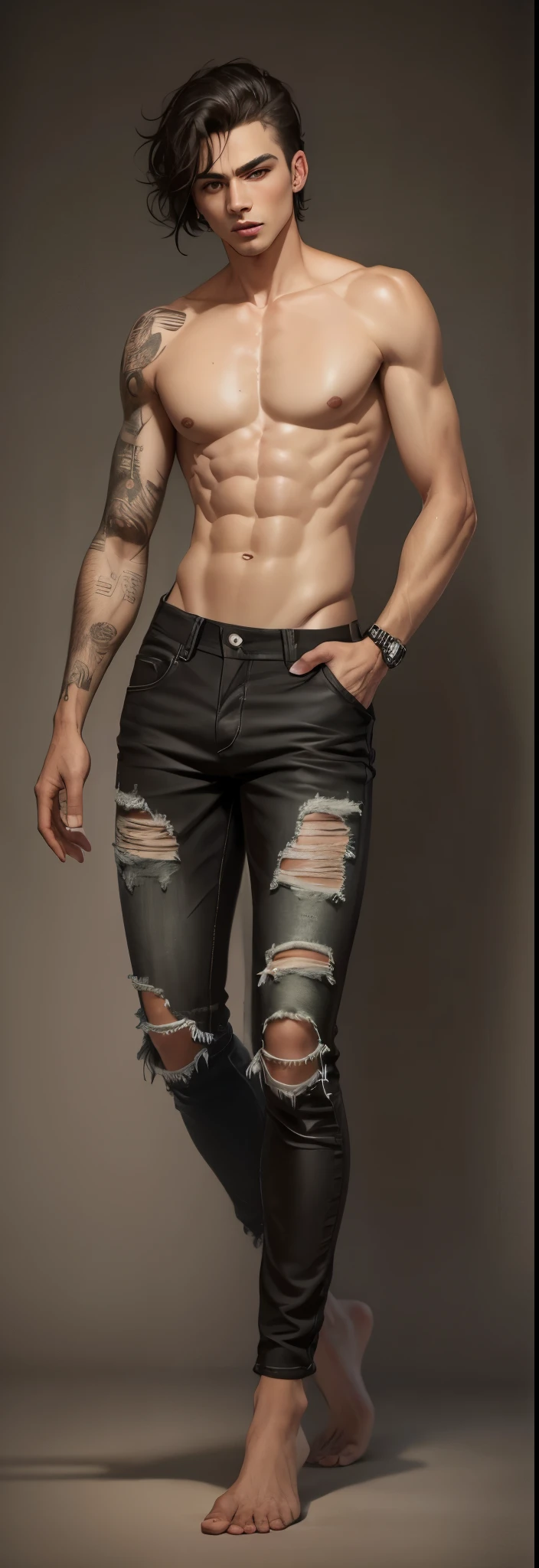 (((1man))). (black ripped jeans)  