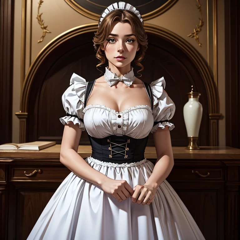 masterpiece, best quality,8k resolution,realistic,, 1 girl, Girl falling forward, wear a maid outfit, hands in front, different perspectives