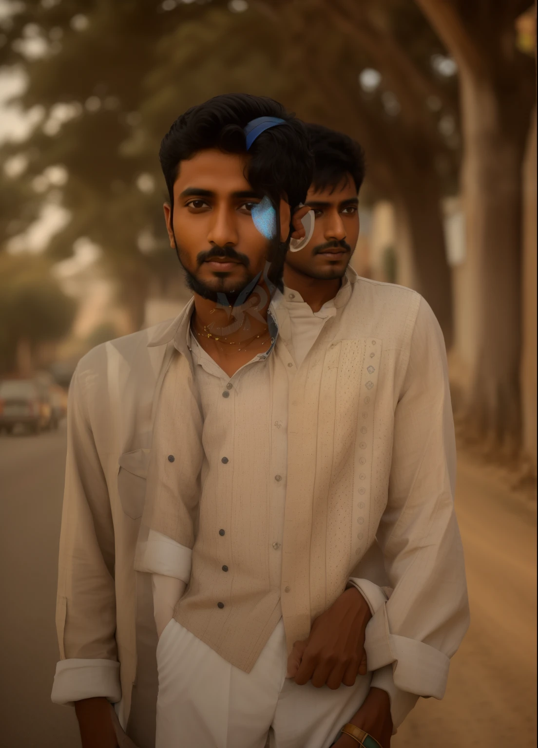 arafed man standing on a road with his hands in his pockets, ayan nag, jayison devadas, without helmet, inspired by Bikash Bhattacharjee, riyahd cassiem, student, portait image, ranjit ghosh, very clear picture, candid picture, vinayak, with accurate face, khyzyl saleem