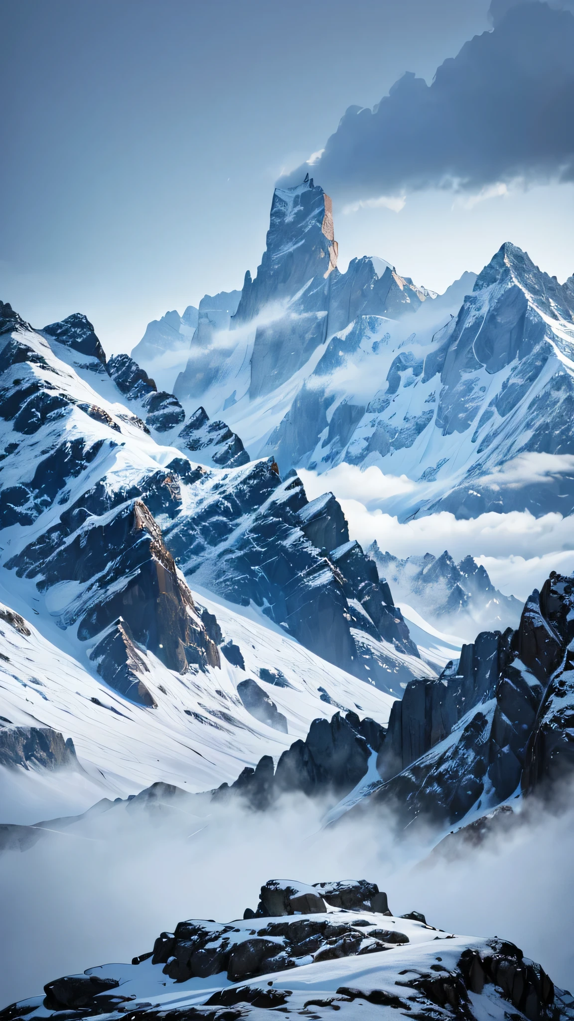The Alps on a rainy day