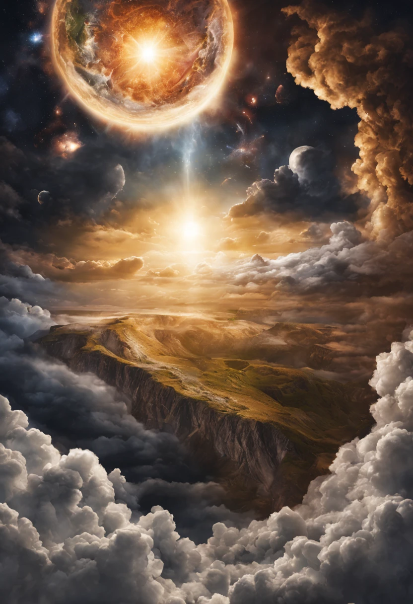 God creating the heavens and the earth