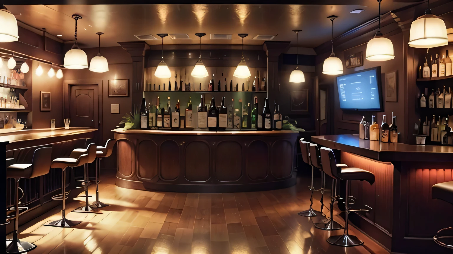 jazz bar, dim light, wine