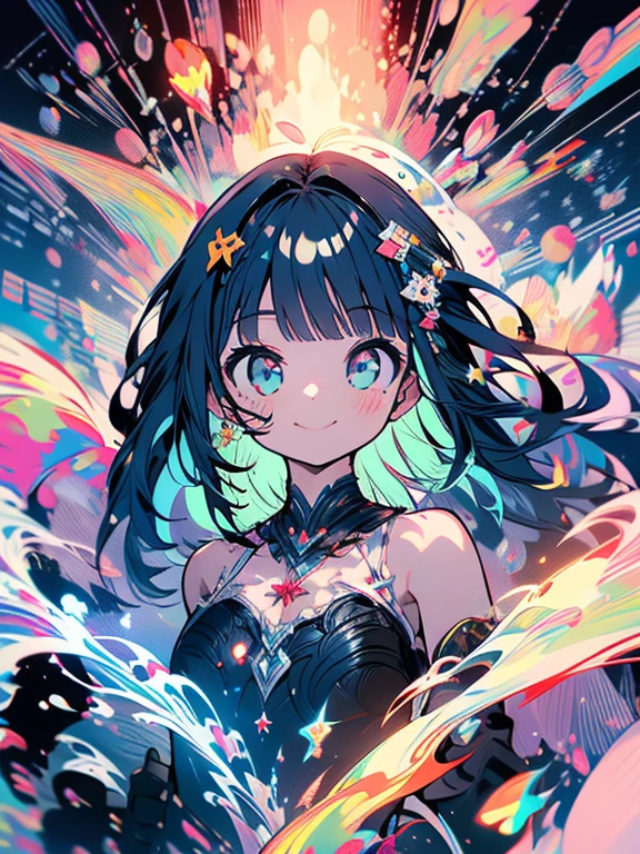 (masterpiece, high quality, high resolution, absurd, super detailed, 8k),Girl,upper body、 grinning、mid journey