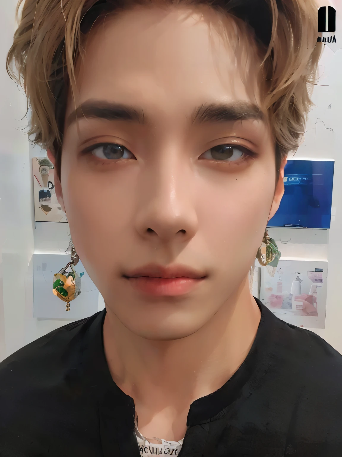 ((maximum quality, 8k, obra-prima: 1.3))、Homem legal da Coreia, １Homem com um、20 anos、Rosto bem formado、nariz bonito、sorridente、 olhos e rosto detalhados、beautiful lighting、(studio)、high resolution、（olhando olhando para o espectador）、boca detalhada、Sorrisos、it&#39;s the whole body: 1.5, figura corporal perfeita: 1.imagens de ambos os ombros:1.3, roupas casuais:1.5