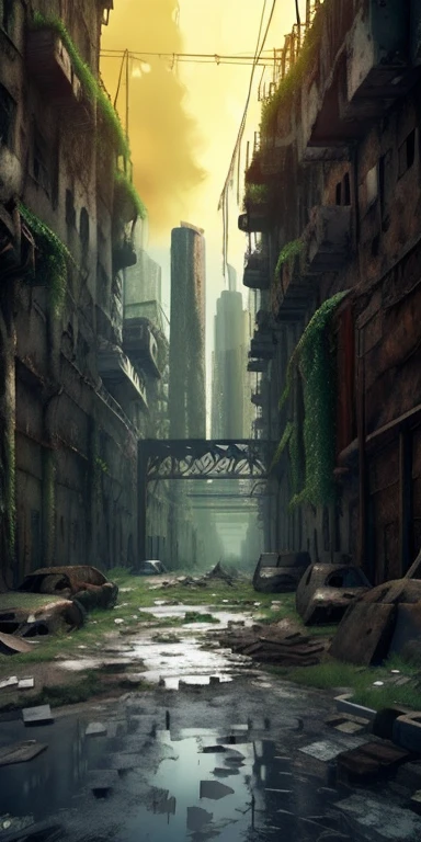 ((Ponto de vista, anti-dive camera angle, a city in ruins with a destroyed building in the background)), in a post apocalíptico setting, ((nsfw a lonely apocalyptic female survivor)) 8k, pintura fosca em preto e branco, dystopian future, destroyed city in the background, em uma paisagem urbana arruinada, in a post-apocalyptic wasteland, in a post apocalyptic city, Akira CGI Filme Stills, cinematic photography concept art, destroyed city, ((imagem em preto e branco))