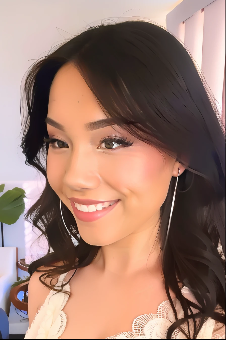 Jodi, Quarterjade, woman with long hair, portrait, young woman with long dark hair, gemma chen, female with long black hair, asian girl with long hair, a young asian woman, beautiful asian girl, pokimane, wedding dress, bra, big , smiling