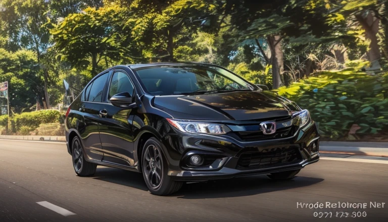 a close up of a black honda city driving down a road, front profile, front profile shot, high quality picture, hyper realistic ”, hyper realistic”, front side full, 🤬 🤮 💕 🎀, honda civic, panning shot, front side, cover shot, easy, vehicle profile, photoshot, hyperrealistic ”, hyperrealistic”, handmade, ultra realistic”