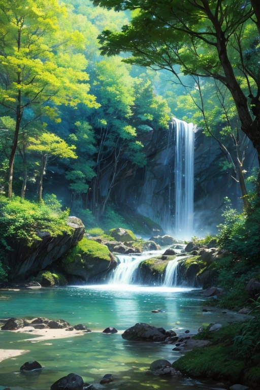 (best quality,4k,8k,highres,masterpiece:1.2),ultra-detailed,(realistic,photorealistic,photo-realistic:1.37),
a woman sitting on a rock in a forest by the river, anime nature, anime scenery, beautiful anime scenery, anime countryside scenery, anime nature wallpaper, anime scenery, beautiful and peaceful anime scenery, beautiful anime scenery, anime background, anime background art, anime scenery concept art, anime scenery wallpaper, Studio Ghibli environment, anime movie background