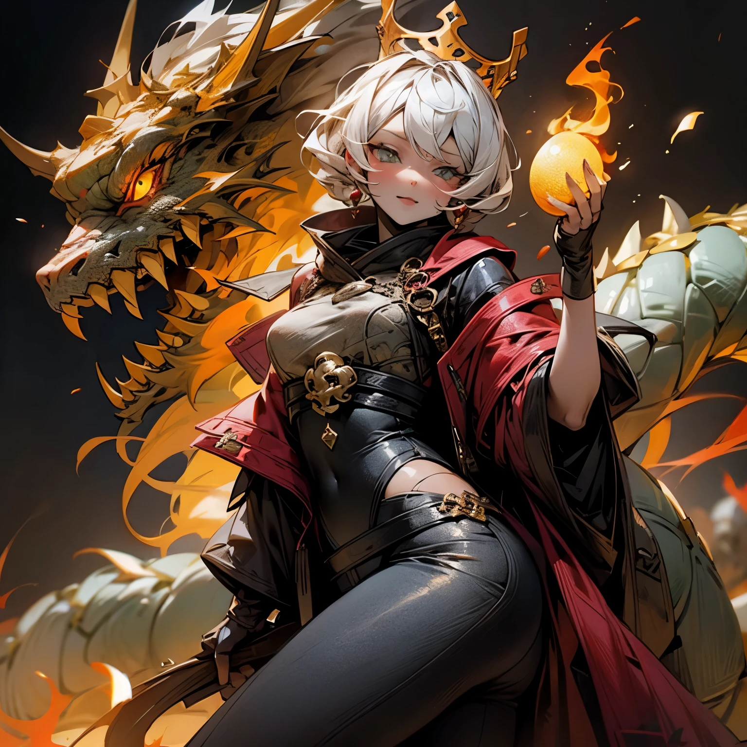 queen dragon dragon egg fire sexy girl