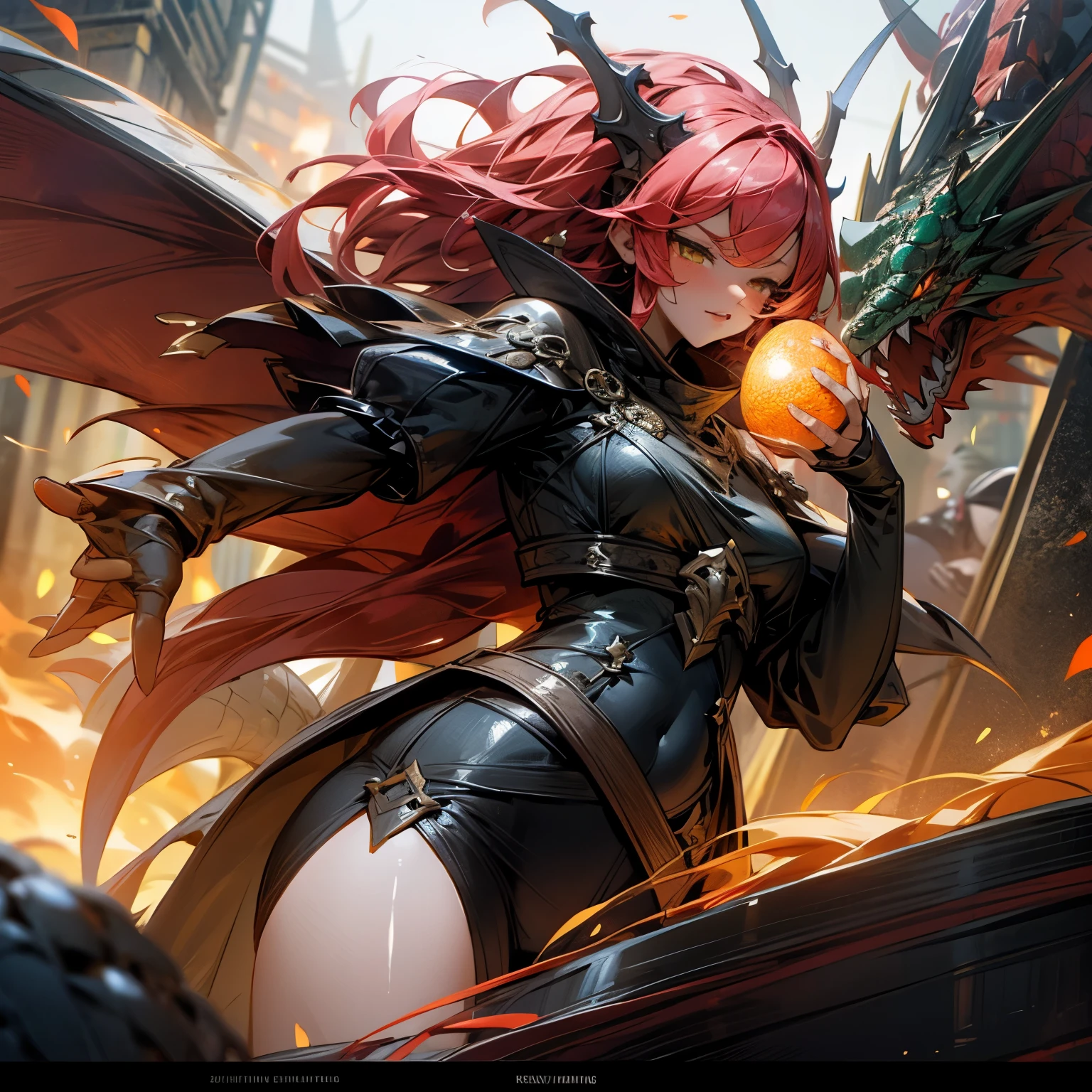 queen dragon dragon egg fire sexy girl