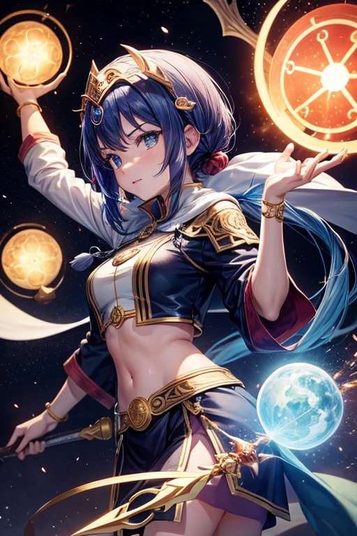 A group of people stand around a round lamp, Summon the Dharma Array, Screenshots from the 2012 animation, glowing epicentre, Screenshots from animated movies, anime screenshot, grand order of destiny, Fairy Circle, Mysterious League of Legends, Odin&#39;s Stone Arena Background, Youfu table, 九郎anime screenshot, sword art online