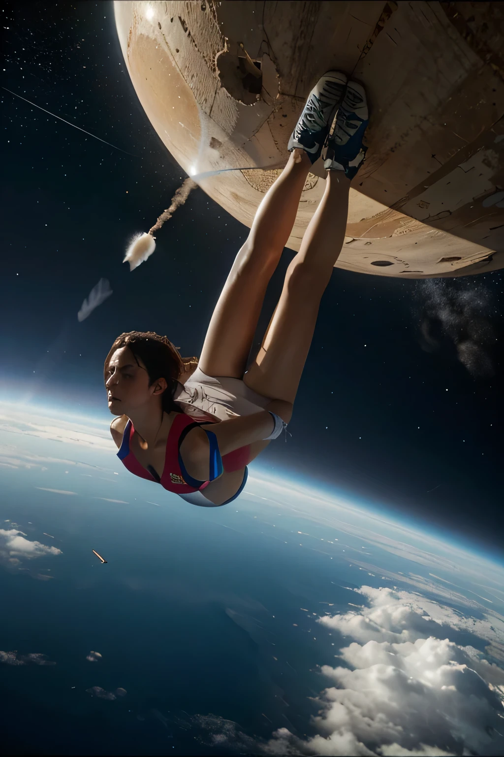 astronaut falls on planet earth