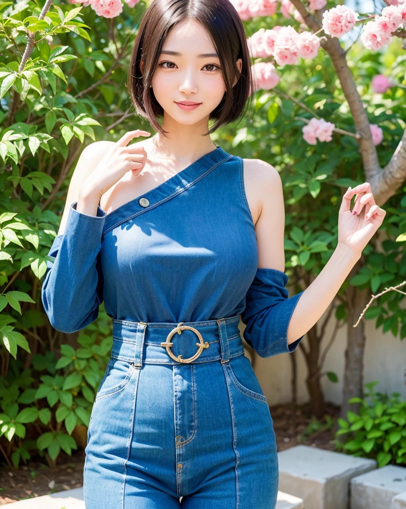 ((of the highest quality, 8K, masutepiece: 1.3)), Focus: 1.2, Perfect Body Beauty: 1.4, full body shot, matte skin, Buttocks: 1.2, (huge tit: 1.2)), colorful color underwear, Highly detailed face and skin texture, Delicate eyes, Double eyelids, beautiful fingers, beautiful hands, beautiful nail, japanaese girl, Head Hair [random cut], 20 yr old, standing, (gentle smile:1.2), branch,