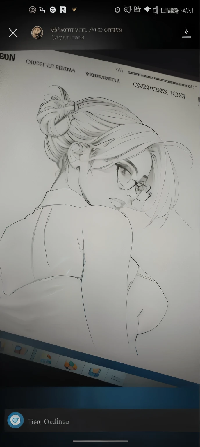 Woman with glasses on her face