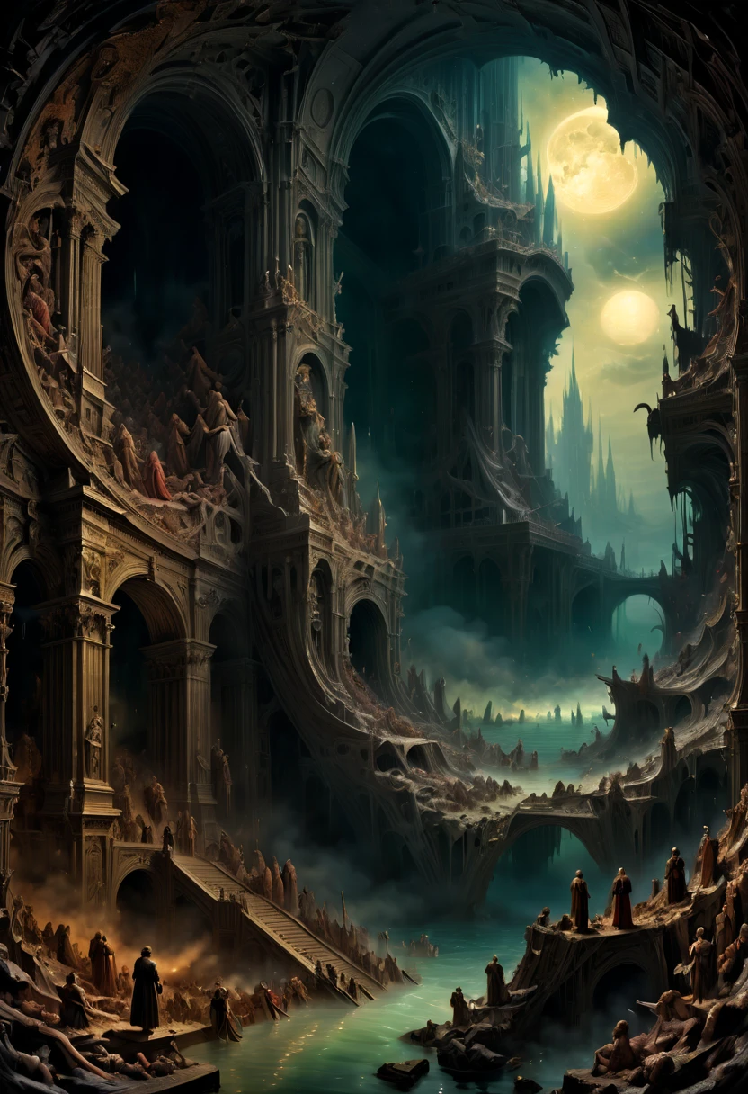 Crowded underground shelters, enhance, intricate, (best quality, masterpiece, Representative work, official art, Professional, 8k)