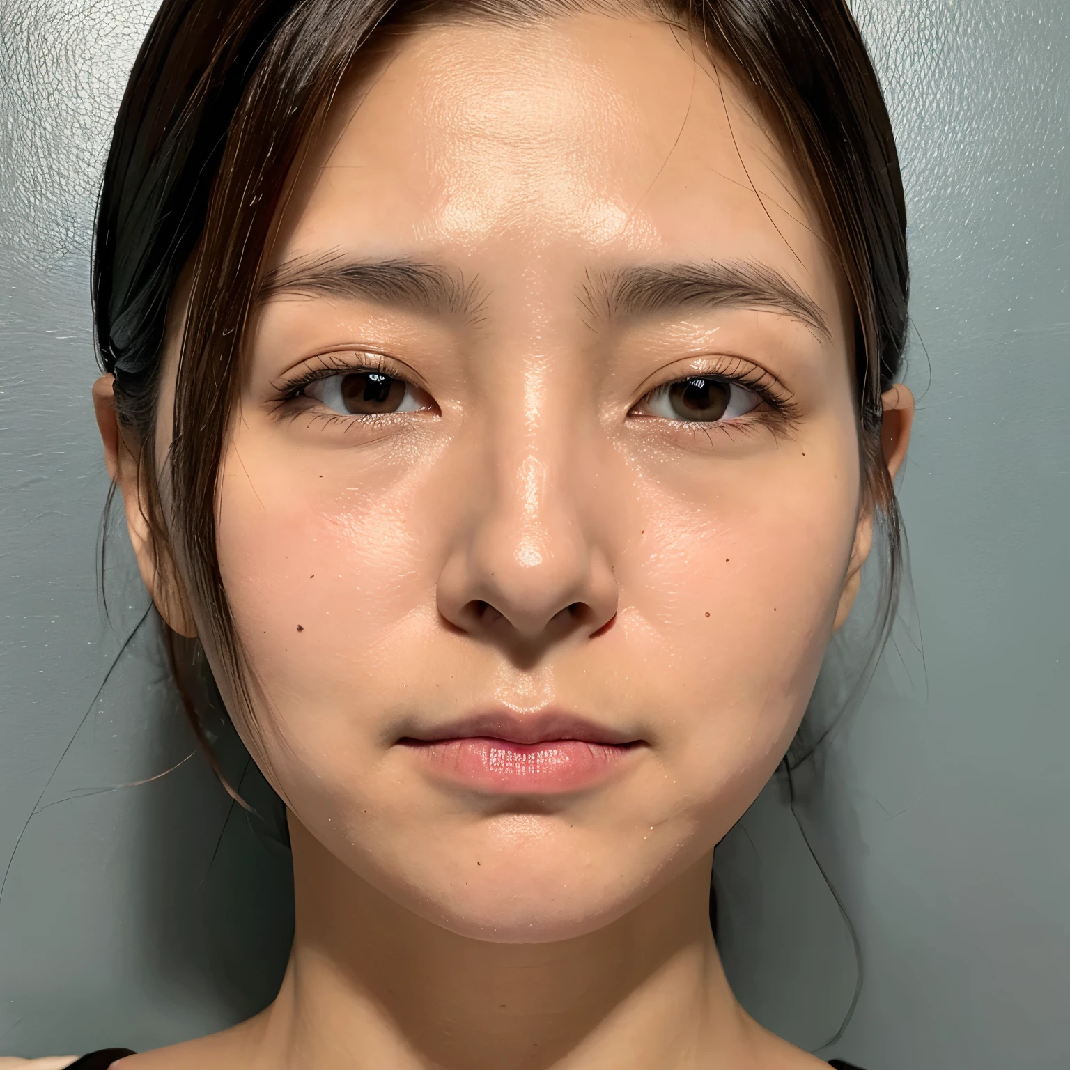 Detailed face and skin texture, Japanese、incontinence、