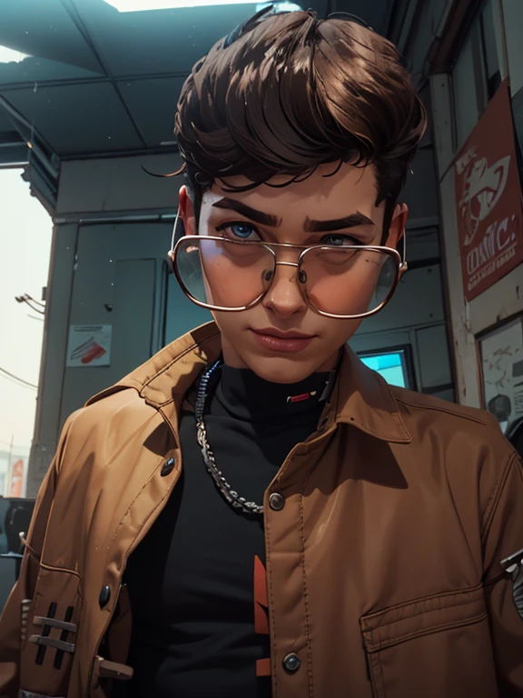 Cyberpunk handsome boy realistic ultra realistic toon effect 8k