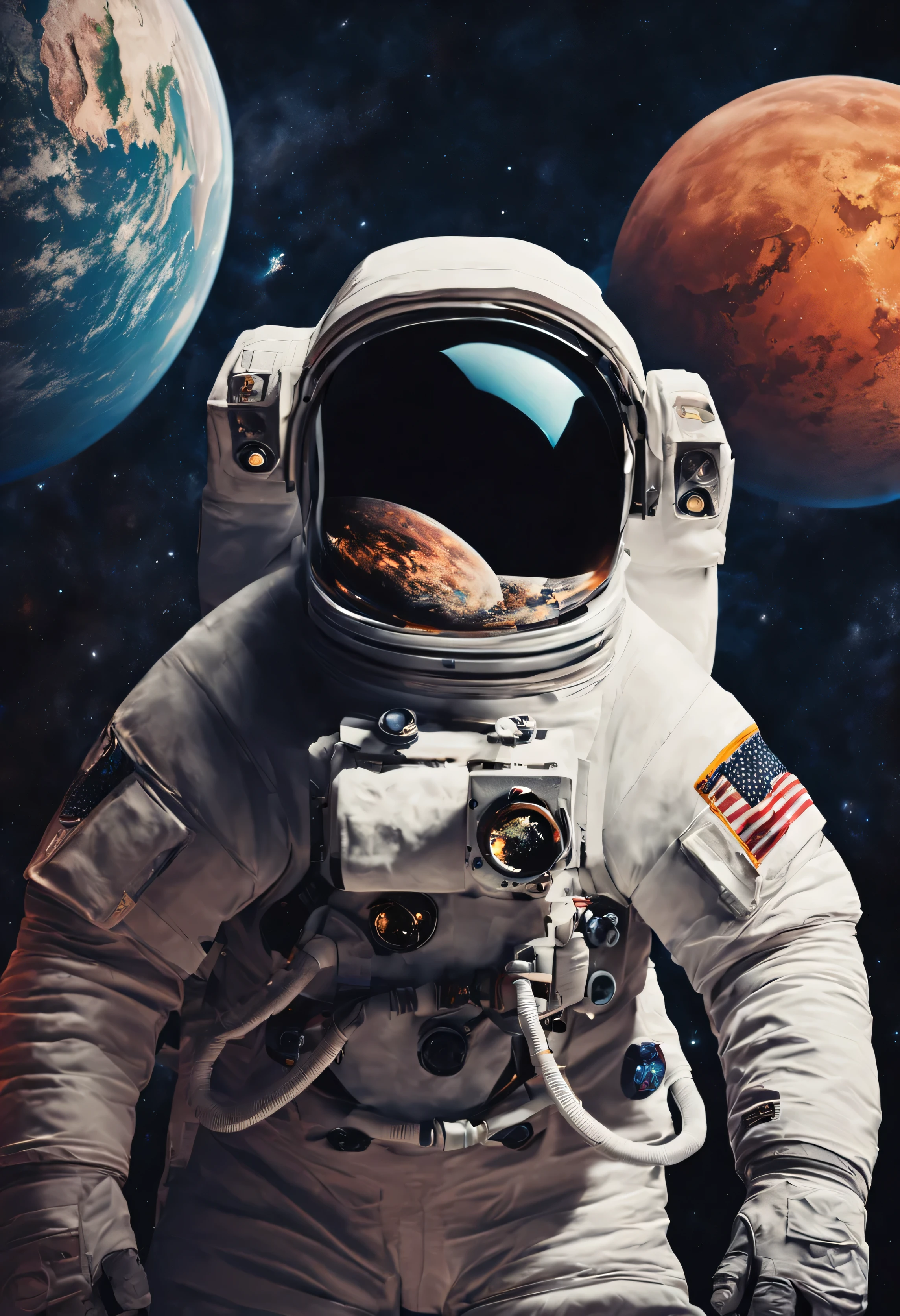 astronaut space planet