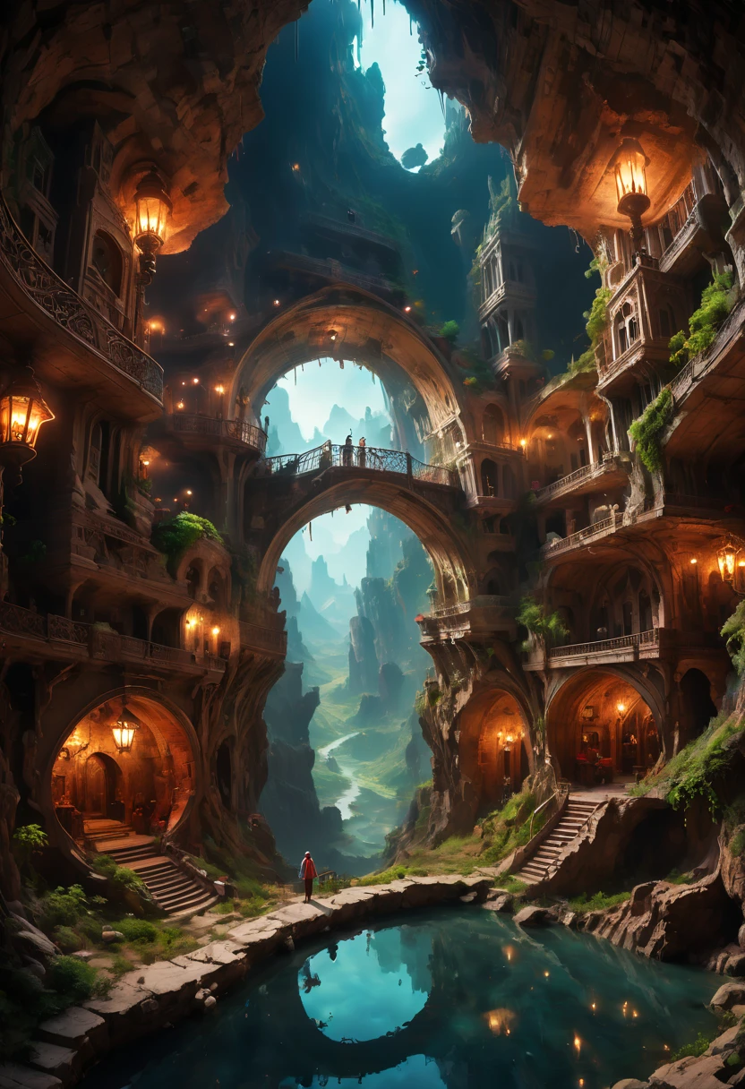 Crowded underground shelters, enhance, intricate, (best quality, masterpiece, Representative work, official art, Professional, 8k)