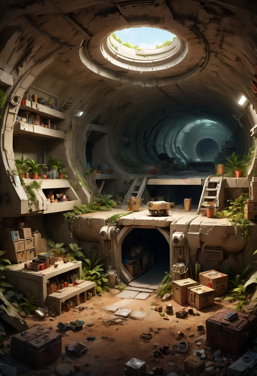 Crowded underground shelters, enhance, intricate, (best quality, masterpiece, Representative work, official art, Professional, 8k)