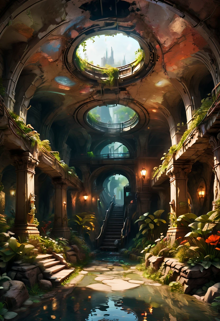 park, Underground, Spacious, enhance, intricate, (best quality, masterpiece, Representative work, official art, Professional, 8k)