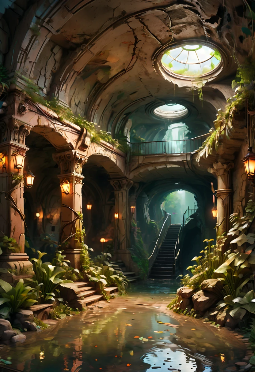park, Underground, Spacious, enhance, intricate, (best quality, masterpiece, Representative work, official art, Professional, 8k)