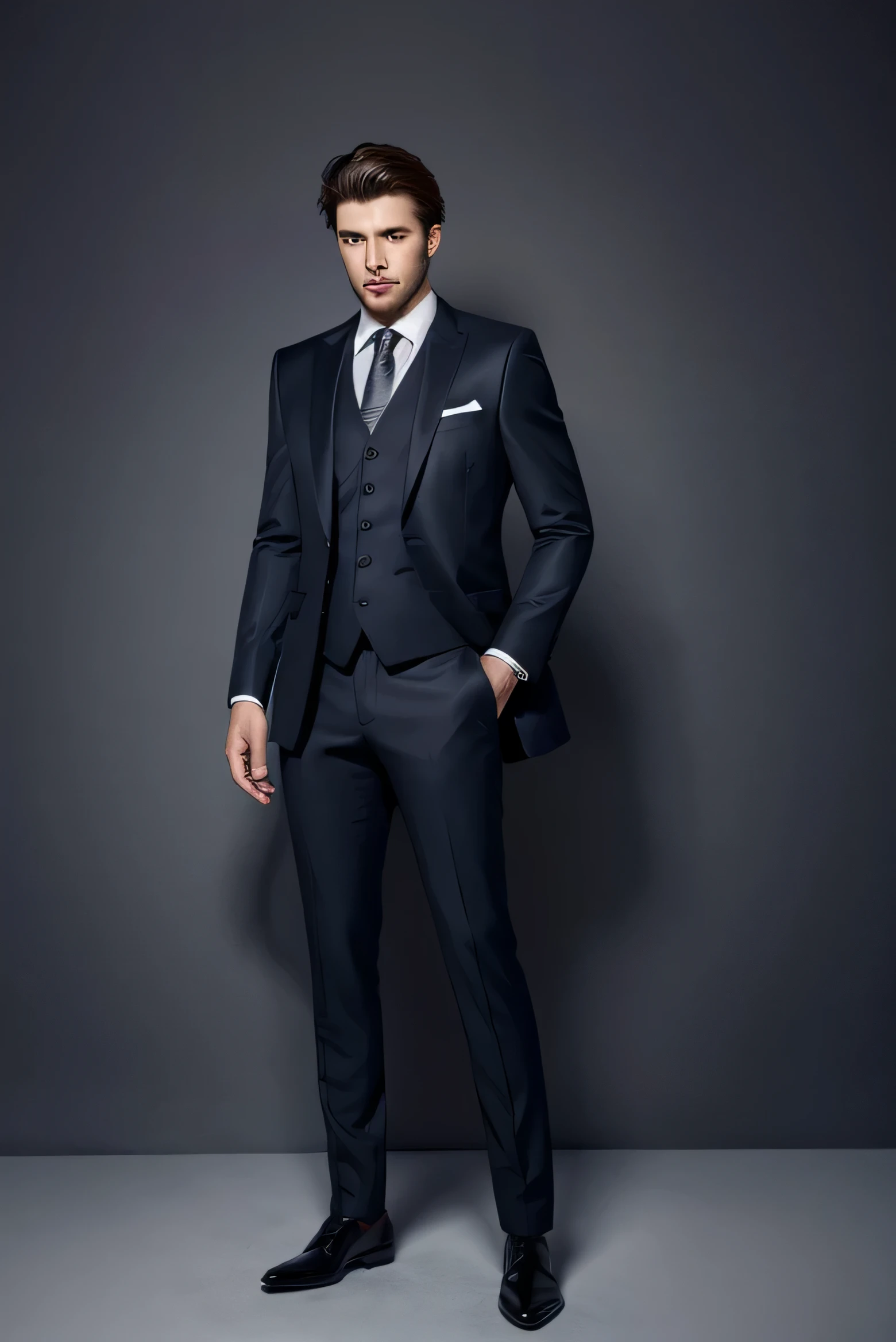 Best quality men&#39;s suits，suit，suit，A full-body view from head to toe，design diagram，Renderings，Style drawing，upscale，high-end，atmosphere，，actual，