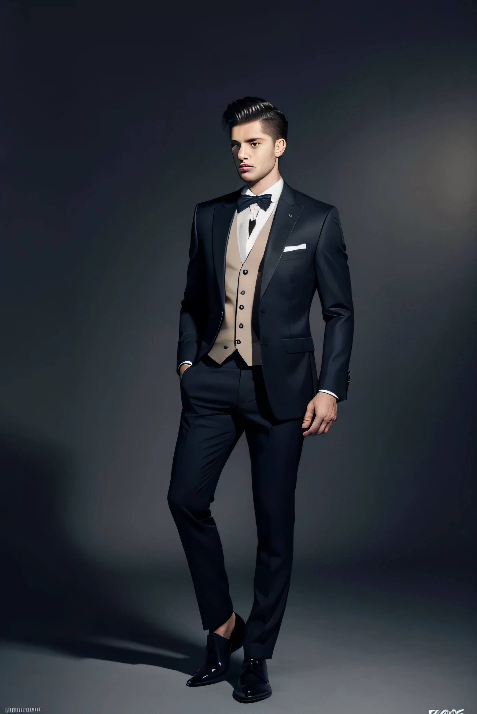 Best quality men's suits,suit,suit,A full-body view from head to toe,design diagram,Renderings,Style drawing,upscale,high-end,atmosphere,Black