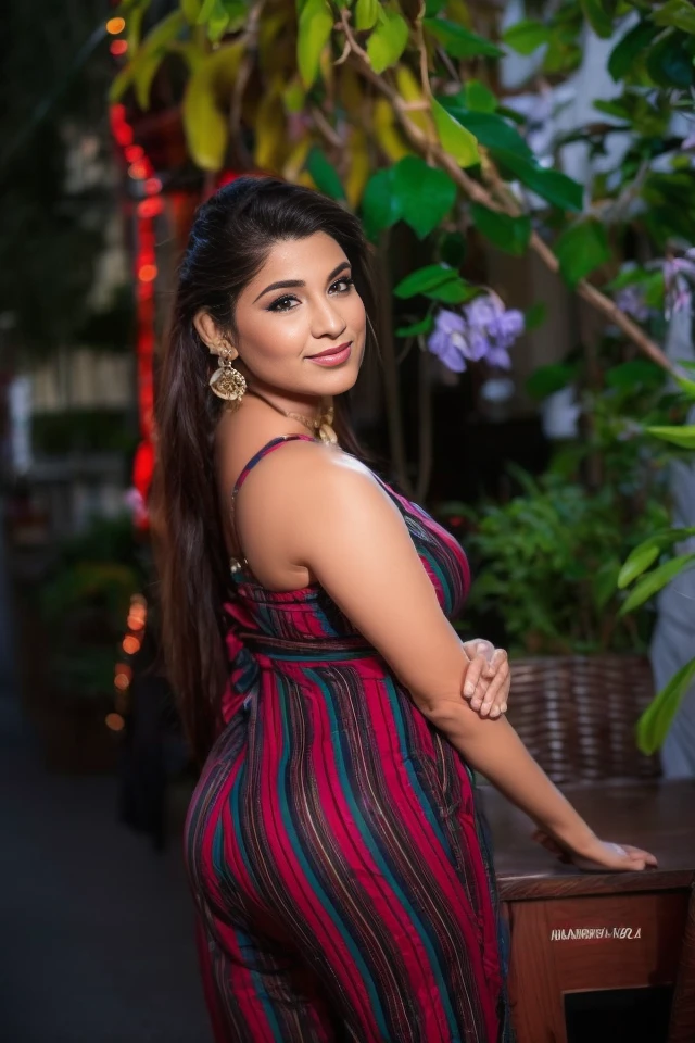A confident-looking indian woman with long flowing hair, hazel and brown eyes, with flowing see-through salwar suit, c-cup breast on street, some people in background,bokeh perfect composition, hyperrealistic, super detailed, 8k, high quality, trending art, trending on artstation, sharp focus, photo shoot, intricate details, highly detailed,