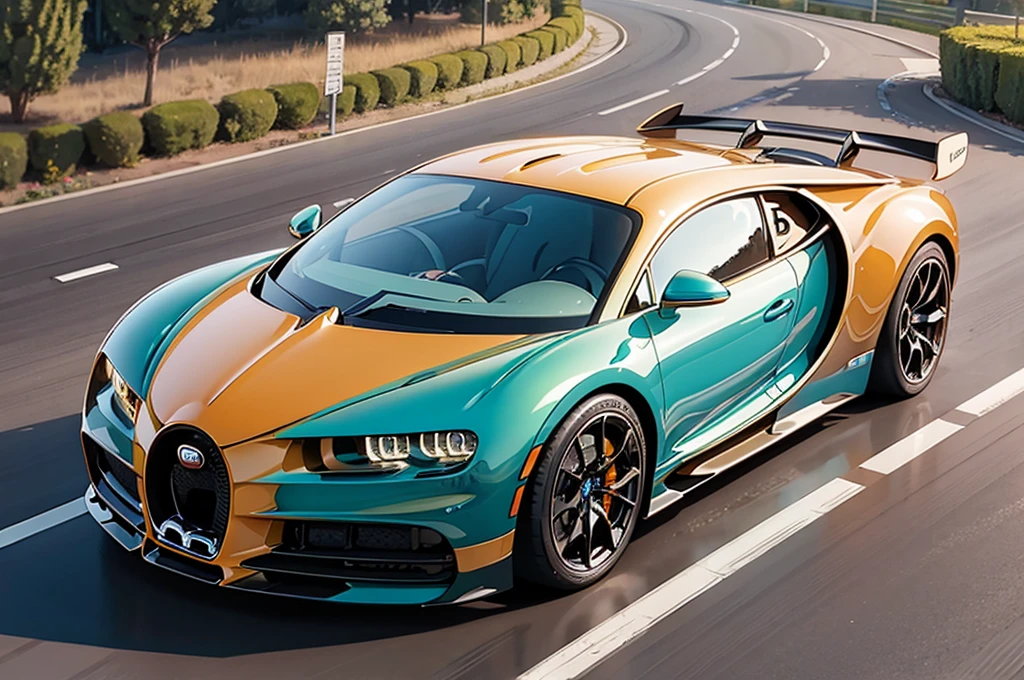 honey color Bugatti Chiron Pur Sport