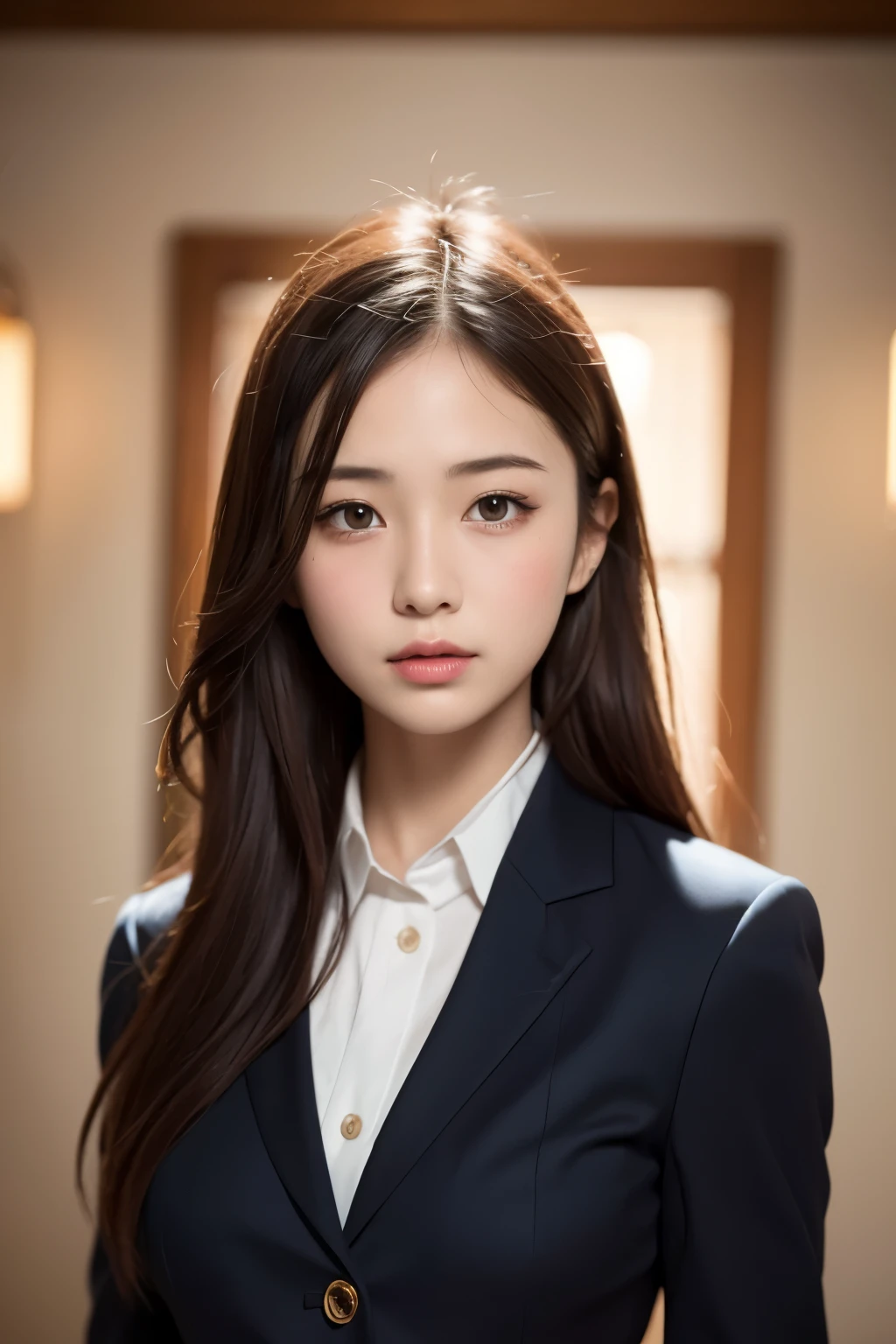 (Raw photo, Best Quality), (Realistic, photographrealistic: 1.3), Best Quality, Highly detailed, masutepiece, Hyper Detail, Illustration, 1 girl,12year old,  上半身_Body, Dynamic Angle, world masterpiece theater, Messy_long_hair, Best Quality, Extremely Detailed CG Uniform 8k Wallpaper, inky, amazing, Cinematic lighting, lens_f lare,dunhuang_Style,Brunet, Real Man