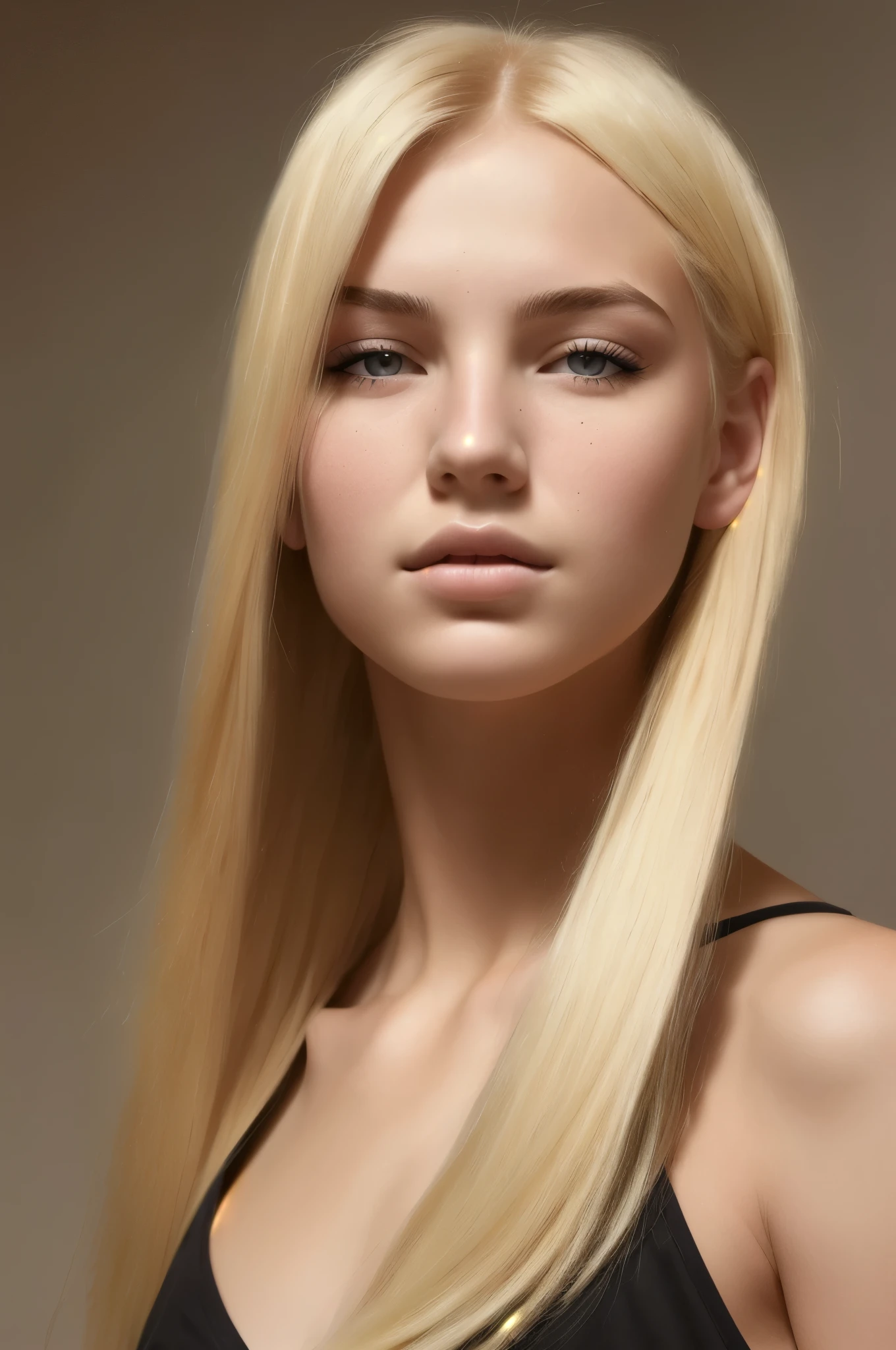 a young woman, blonde, dark theme, soothing tones, muted colors, high contrast, (natural skin texture), (hyperrealism), (hyperrealistic:1.4), (soft light, sharp)