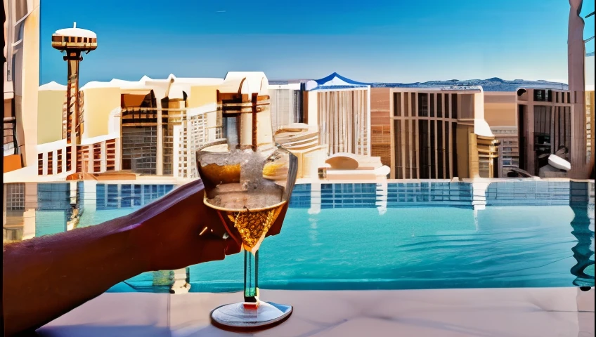 Montage of John's extravagant life in Las Vegas: Checking into a five-star hotel, buying expensive items, and enjoying the high life.