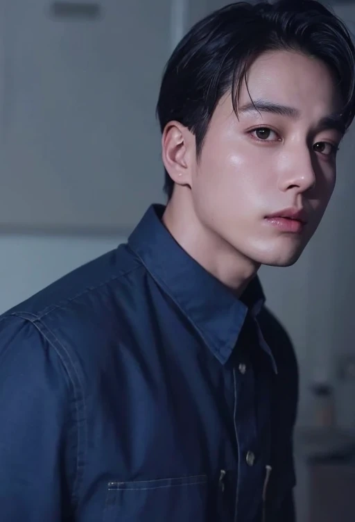 Homem de camisa azul e camisa preta posando para foto, Jungkook, hyung tae, cai xukun, Kim Doyoung, Yanjun Chengt, taejune kim, chave ainda, Jinyoung Shin, taken at the beginning of 2020, ❤🔥🍄🌪, profile picture with headshot, Shin Jeongho, Wonbin Lee