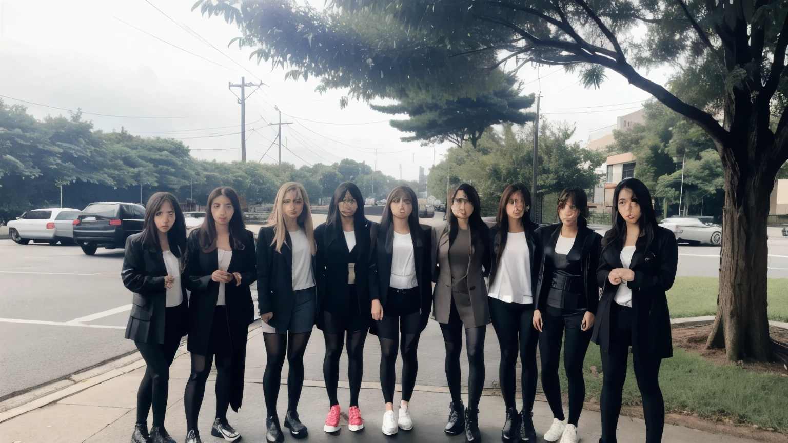 A group of girls wearing JK kidnapped me