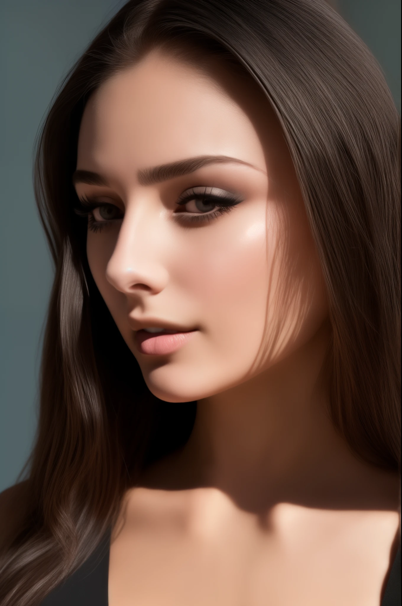 a close up of a woman with a black shirt and a black top, portrait sophie mudd, acting headshot, headshot portrait, headshot photograph, angelina stroganova, attractive female face!!!, bella poarch, viktoria gavrilenko, anastasia ovchinnikova, headshot photo, jodie bateman, magdalena radziej, closeup headshot portrait, mia kischner