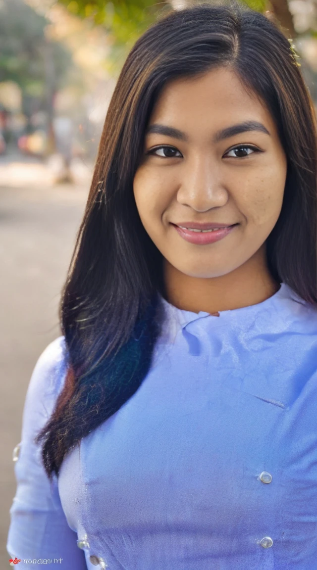 Photo of a Myanmar girl,16 yo, ( portrait shot), (half body postrait:1.4), 32K, (Best quality,A high resolution:1.2), Ultra-detailed,(Realistic:1.37) RAW uhd portrait photo of super slimfit short bob hair, (wearing myanmar longyi skirt-like garment), (extra super hot sexy cleavage), detailed (textures!, hair!, shine, color!!, imperfections:1.1), highly detailed glossy eyes, (looking at the camera), specular lighting, original photo by Hasselblad X2D 100C, ultra wide-angle macro photo,(extremely detailed CG unity 32k wallpaper), photo of the most beautiful artwork in the world, High Detail, cold light 12000k\\street, detailed realistic, skin texture, super detailed, realistic skin texture ,Sharp focus, rewarded photography, Cinematic Light, dslr, ultra quality, sharp focus, tack sharp, dof, film grain, (centered), Fujifilm XT3, crystal clear, center of frame, cute face, sharp focus, detailed skin pores, intricate eye detail