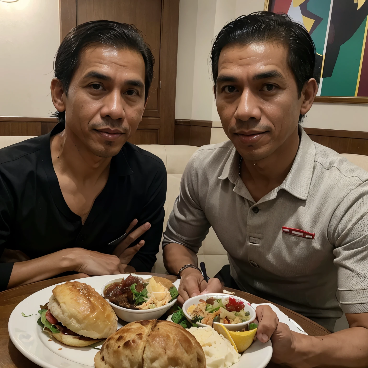 dois homens no quintal fazendo churrasco e bebendo cerveja, se divertindo, pessoas sorrindo, fotografia de alta qualidade, homens de 50 anos segurando garrafas de cerveja, pai e filho, roupas casuais e leves, foto precisa e detalhada, foto de propaganda , ambiente espacoso, Average distance