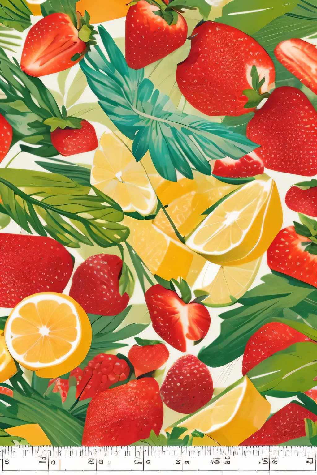 summer theme, with popsicle, sucos, frutas, folhas de palmeira