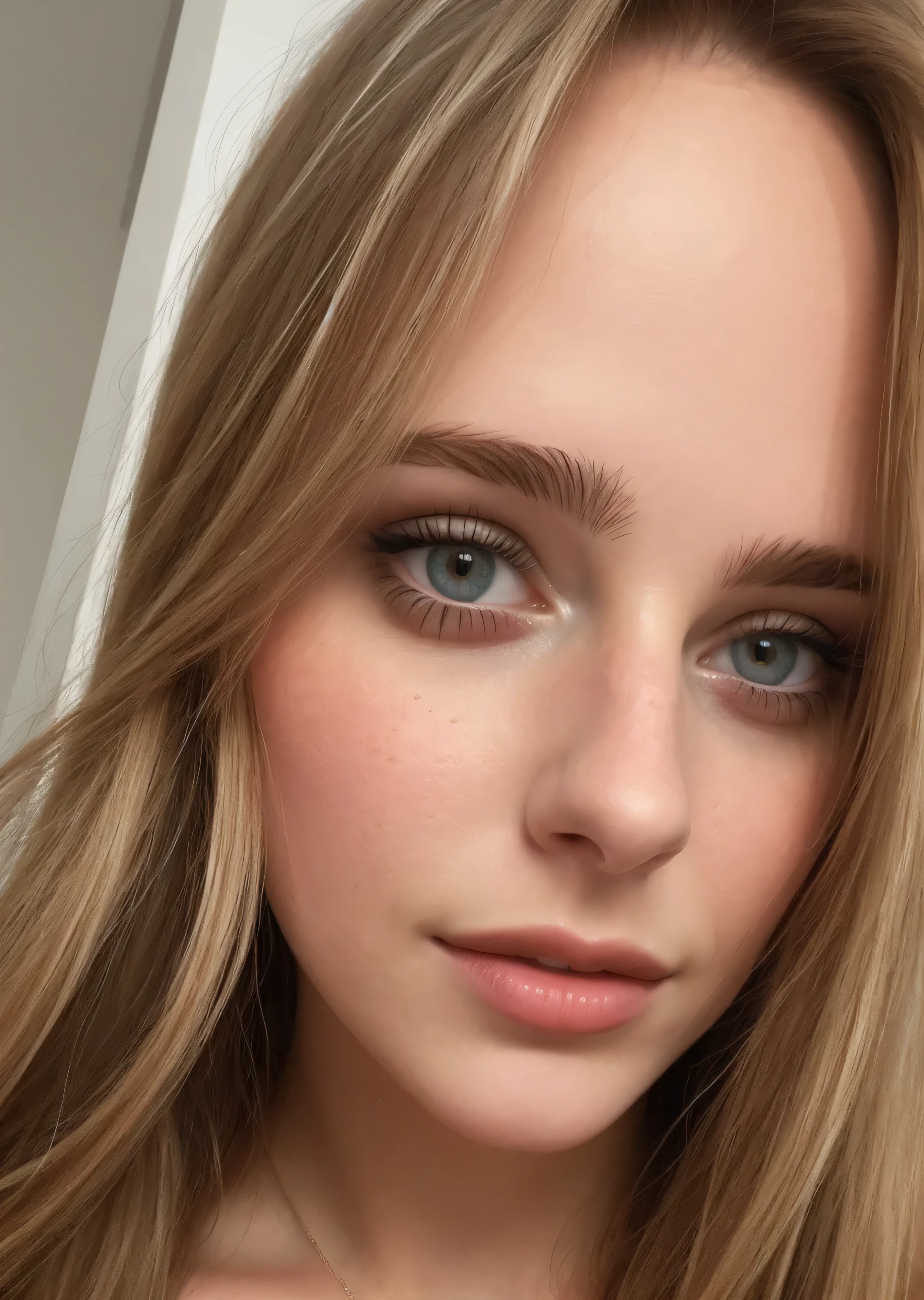 a selfie of a pretty young woman, taken with iphone camera