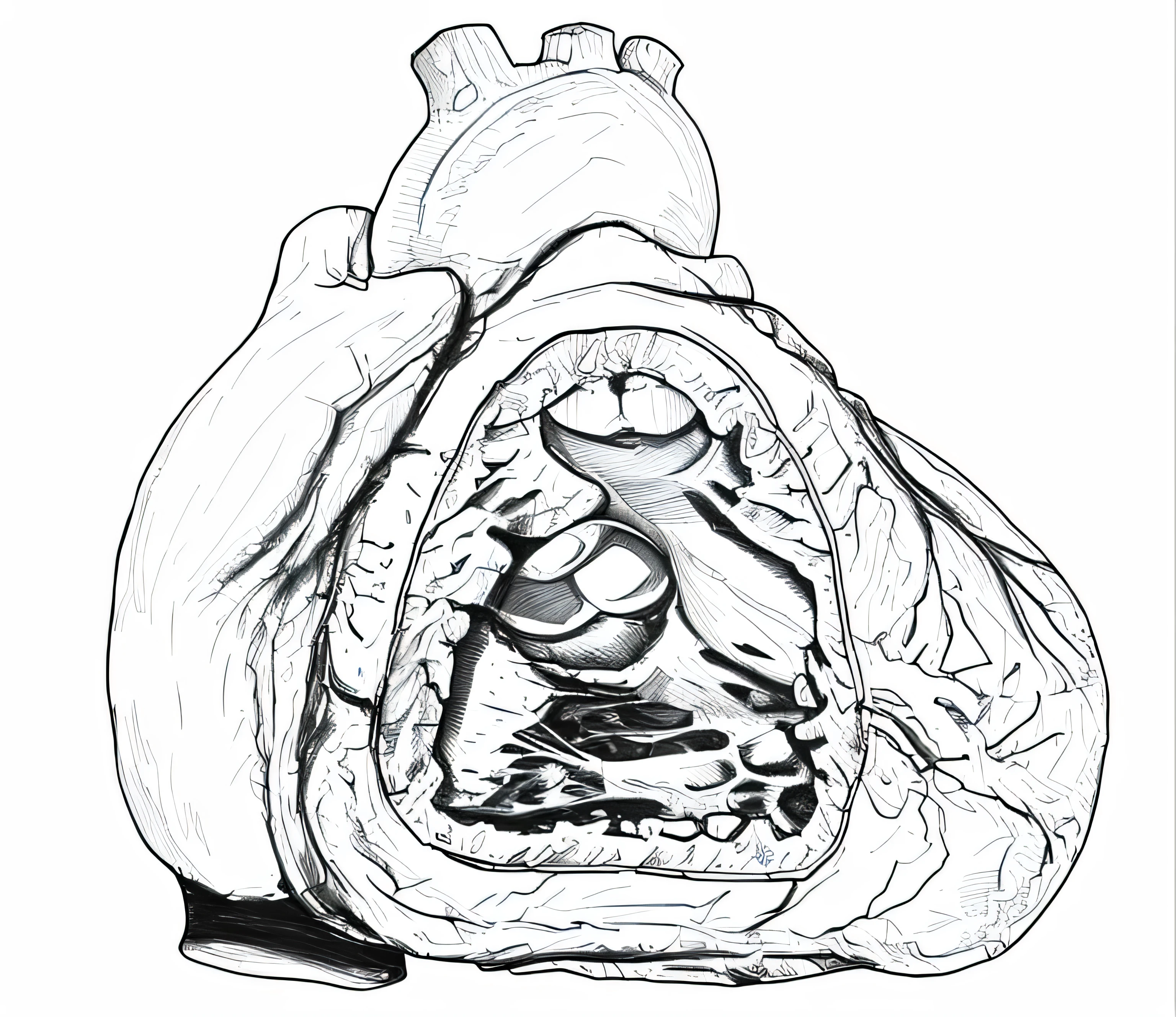 Heart, line drawing, Ultra HD, 4K