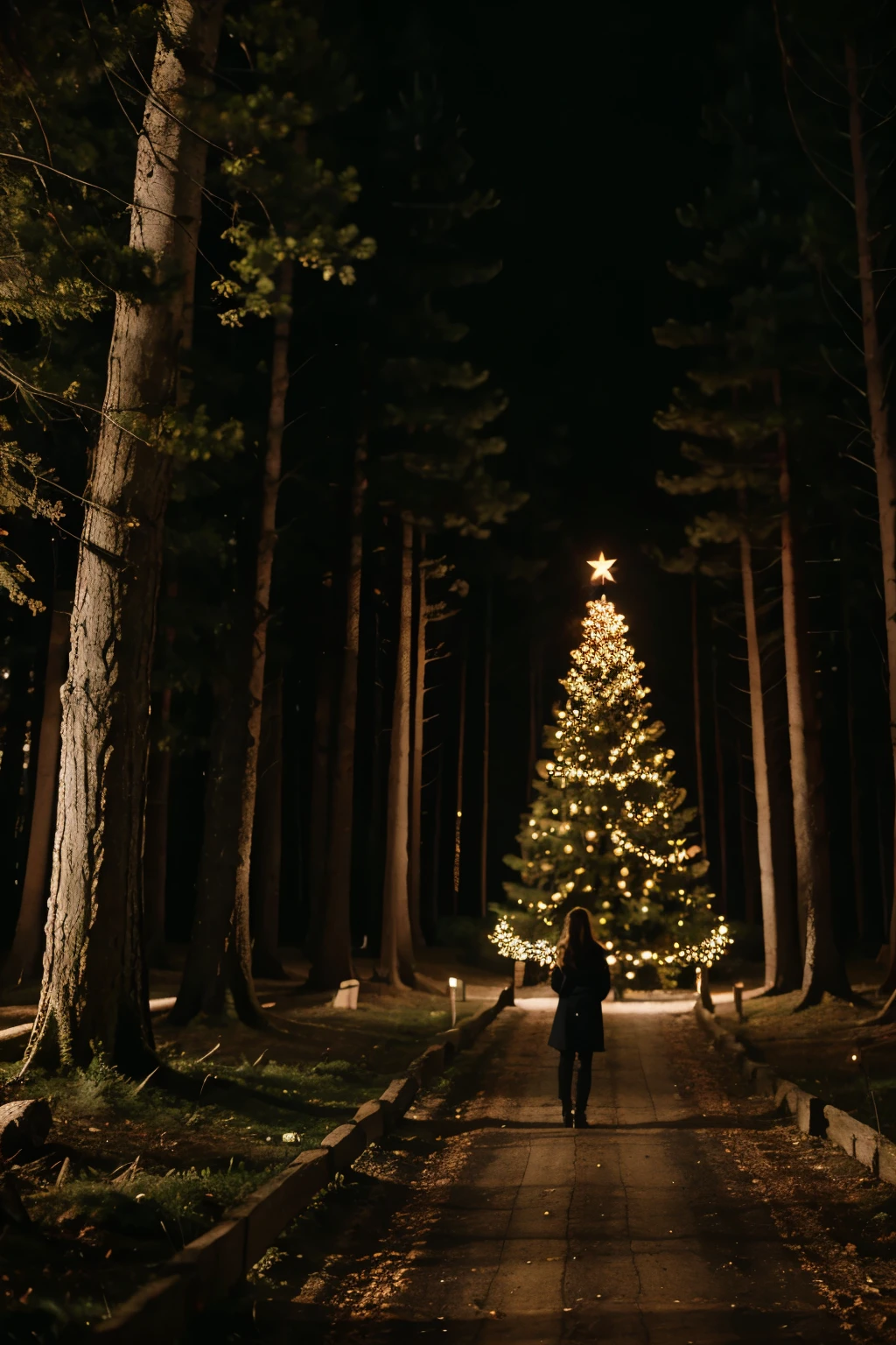 New Year's Eve in the forest