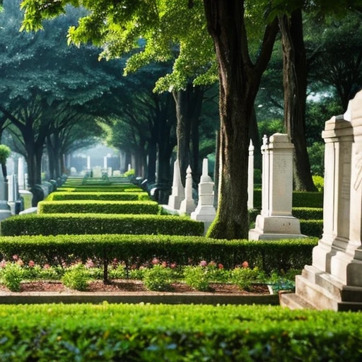 A forest near an overseas cemetery like the one pictured here