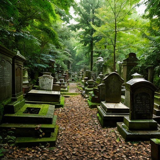 Photos of small, decaying graveyards overseas nestled quietly in the woods
