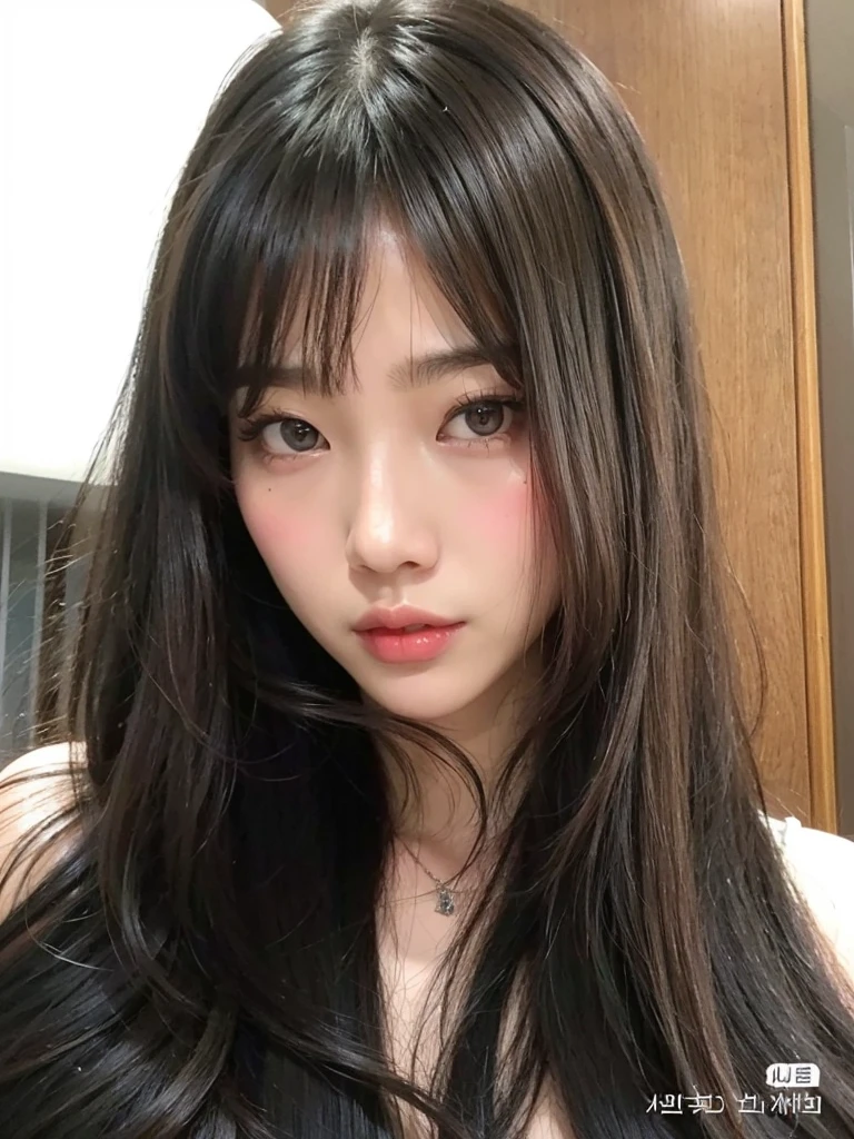 curvy Asian woman with long hair and white shirt, Ulzzang, maquiagem sul-coreana popular, coreana, lindo rosto de garotas japonesas, young lovely korean face, linda mulher sul-coreana, Lalisa Manobal, maquiagem coreana popular, linda jovem coreana, sakimichan, Korean facial features, linda jovem coreana, adorable and pale korean face, blackpink jennie