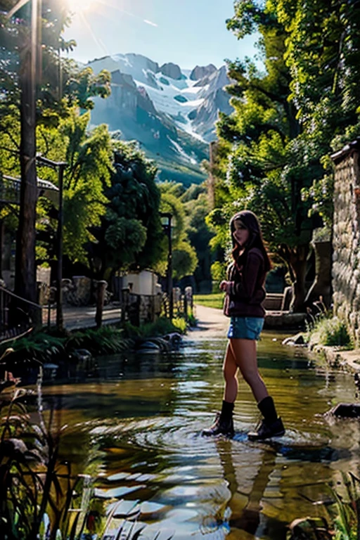 beautiful girl in a beautiful landscape