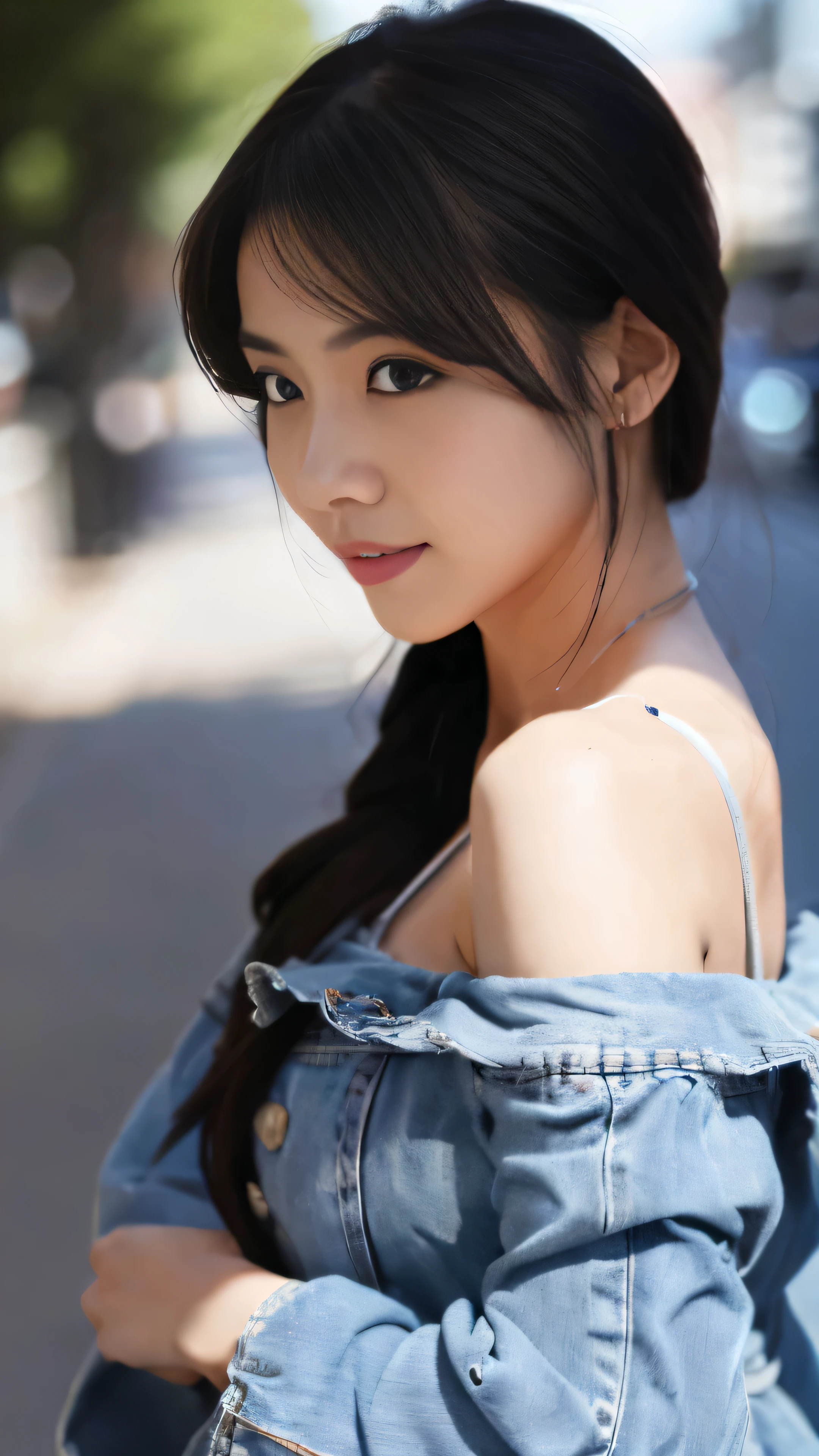 (Fidelity: 1.4), ((白い Hanfu)), Big Sleeves, Small Rings, Kan Tashi, Mole Under Eyes, Denim Lens, Bokeh, Perspective Shortening, Negative Space, Chiaroscuro, Depth of Field, Ray Tracing, Masterpiece, Anatomically Correct, Textured Skin, Best Quality, 8K, Ultra HD, Ccurate