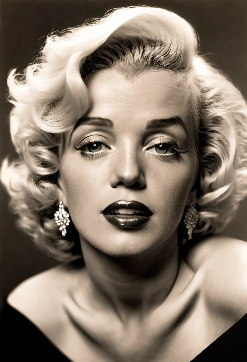 bipoc female Marilyn Monroe at 30 years old photonegative refractograph --ar 8:10 --v 6.0.