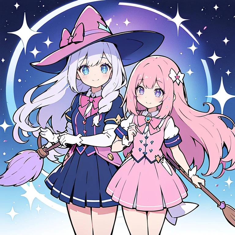 a witch, a magical girl, school uniform,illustration,pastel colors,best quality,ultra-detailed,sparkling magic,wand,potion,enchanted forest,flying broomstick,smiling faces, 

Precautions：Sort by keyword importance，Pay attention to the use of punctuation，Be sure to follow the formatting requirements，Thanks！