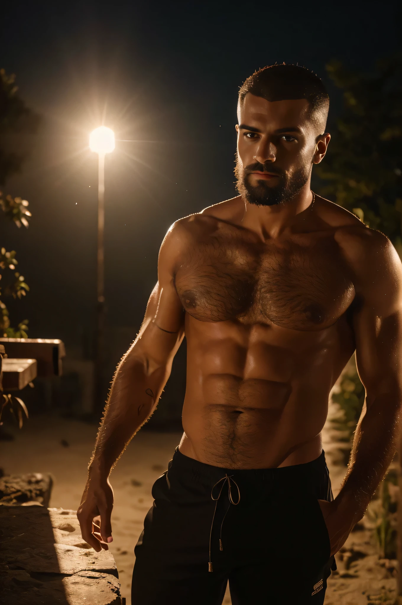 Homem da Alemanha, 25 anos, extremamente bonito, forte, looking-into-camera, 8k, UHD, perfect lighting, grain of film, altamente detalhado, foto de corpo inteiro